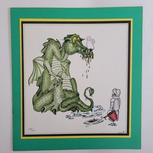 Limited Edition Steven Michael Gardner Print Dragon and Knight